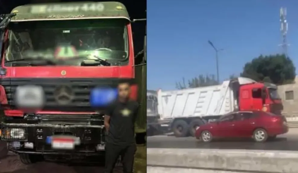 سيارة نقل تعبر عكس الاتجاه وتتسبب في حادث مروع