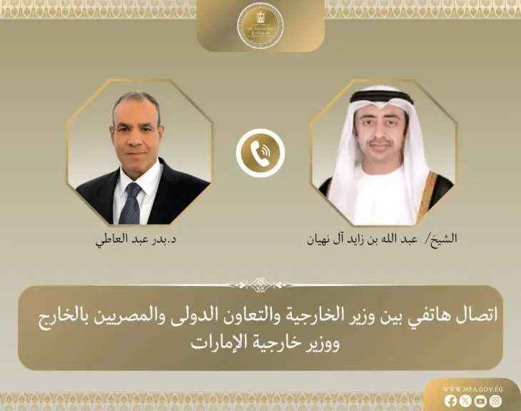 وزير الخارجية يبحث ونظيره الإماراتي التطورات الإقليمية