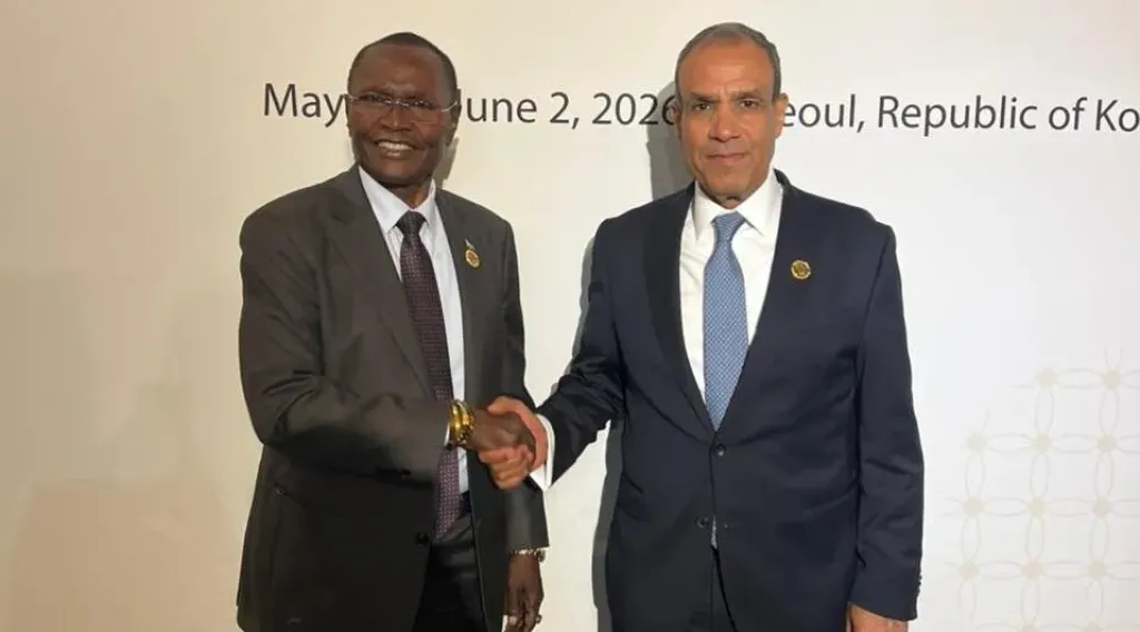وزير الخارجية يلتقي نظيره الجنوب سوداني على هامش الاجتماع الوزاري الكوري الإفريقي