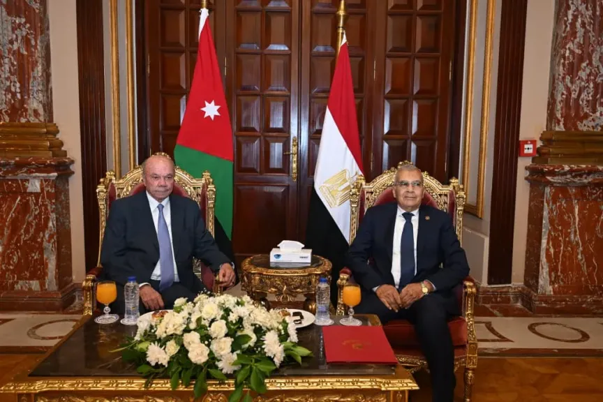 رئيس مجلس الشيوخ يستقبل رئيس مجلس الأعيان الأردني