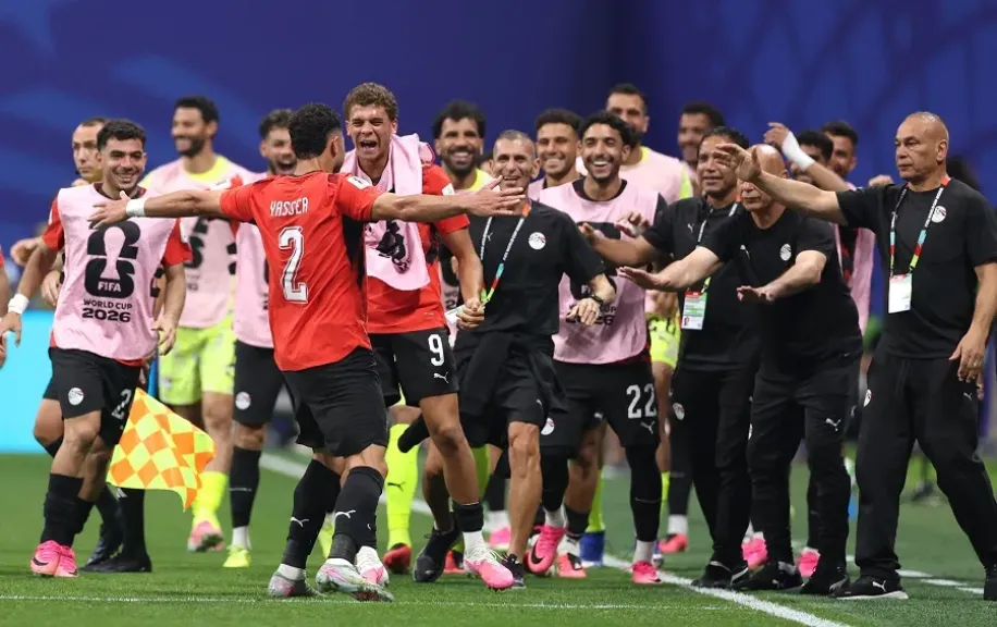 ياسر إبراهيم يسجل الهدف الأول لمنتخب مصر أمام الأرجنتين