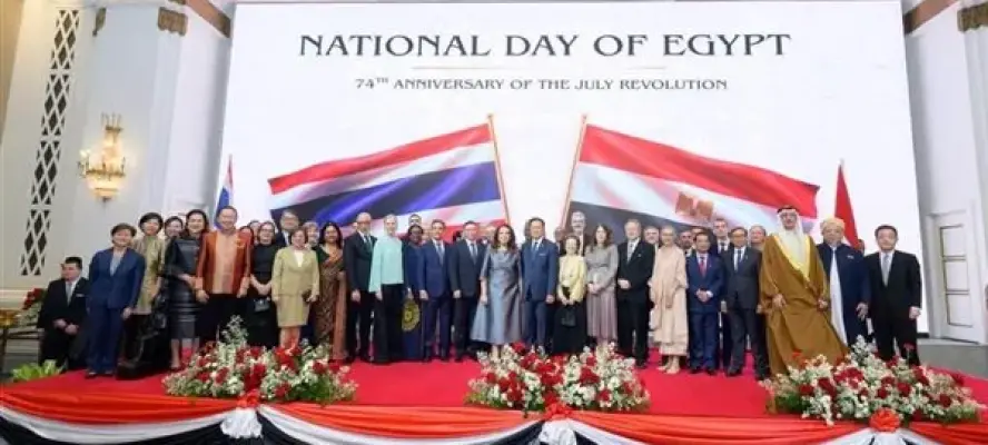 سفارة مصر في بانكوك تحتفل بالعيد الوطني وتؤكد عمق الشراكة بين البلدين