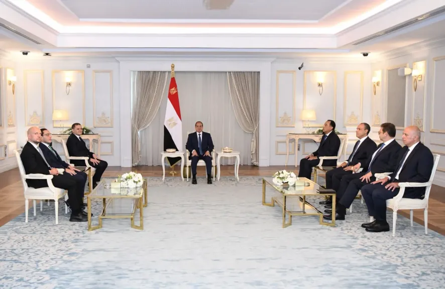 الرئيس السيسي يستقبل بمدينة العلمين رئيس حكومة الوحدة الوطنية بليبيا