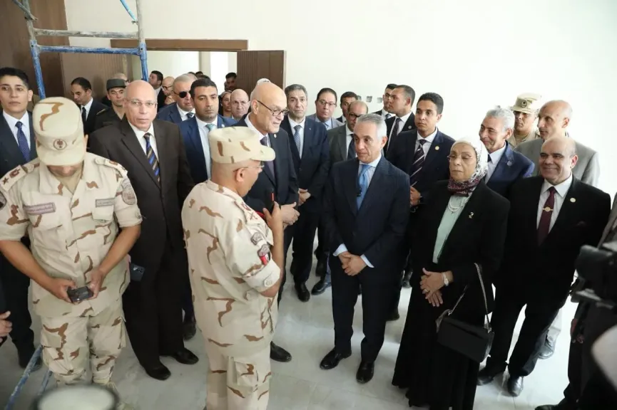 وزير العدل يتفقد «مدينة العدالة» بالعاصمة الجديدة وبرفقته رئيسا قضايا الدولة والنيابة الإدارية