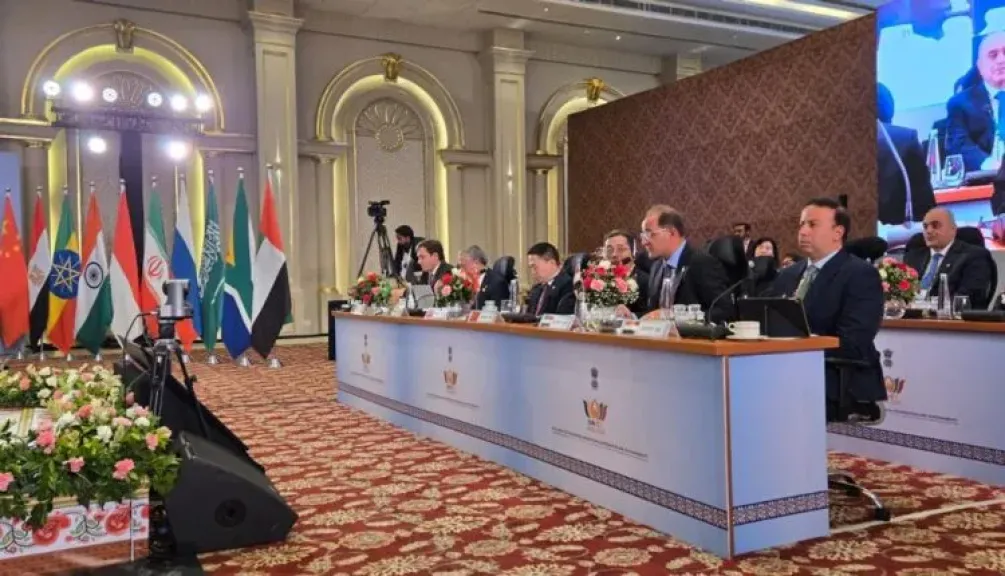 رامي أبو النجا يشارك في جلسة وزراء المالية ومحافظي البنوك المركزية لدول البريكس بالهند
