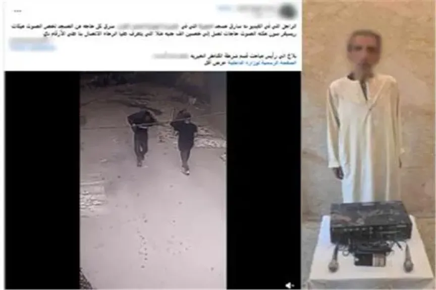 ضبط لص سرق راديو وميكروفون من داخل مسجد بالقليوبية