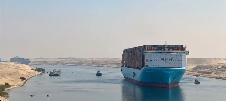 «BANGKOK MAERSK» تعبر قناة السويس لأول مرة..سفينة عملاقة بحمولة 190 ألف طن