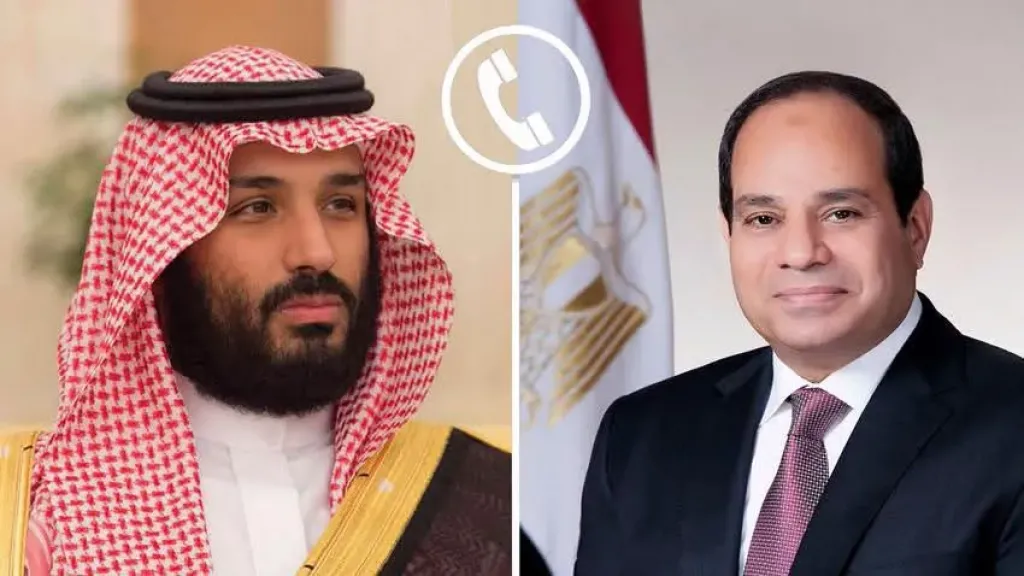 الرئيس السيسي يتلقى اتصالًا هاتفيًا من الأمير محمد بن سلمان ولي عهد السعودية