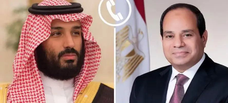 الرئيس السيسي يتلقى اتصالًا هاتفيًا من الأمير محمد بن سلمان ولي عهد السعودية