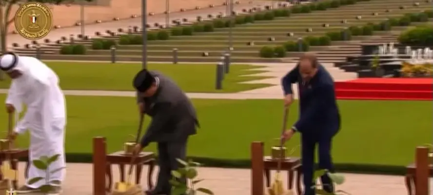 السيسي يشارك في فعالية زراعة الأشجار التي تنظمها الرئاسة الهندية لتجمع بريكس