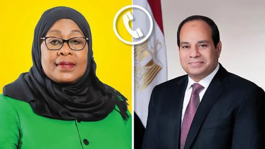 الرئيس السيسي يعرب عن تطلع مصر لمشاركة تنزانيا بقمة الاتحاد الإفريقي التنسيقية خلال أكتوبر المقبل