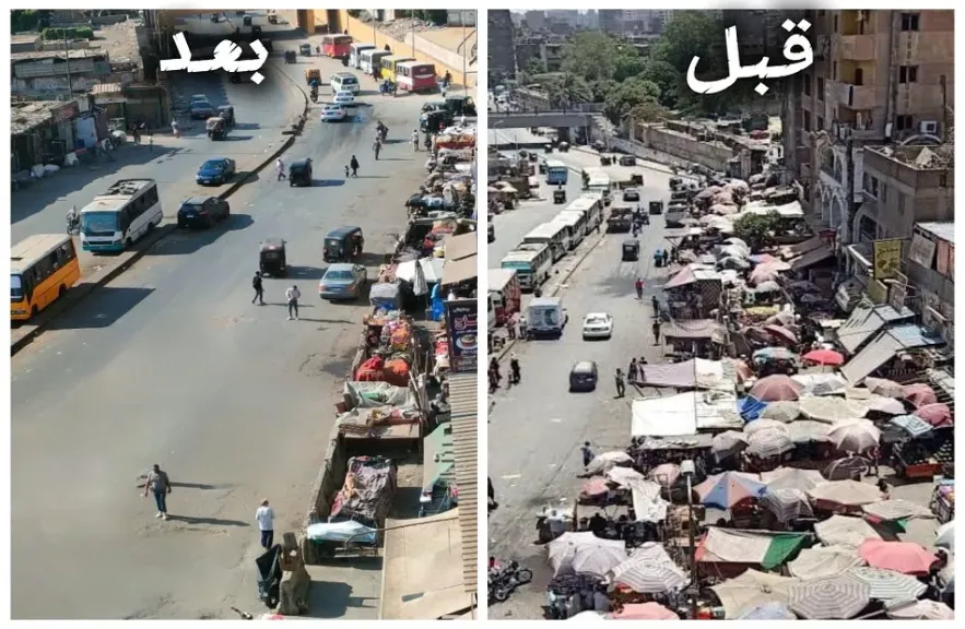 محافظ الجيزة يتابع جهود إعادة الانضباط بمحيط نفق إمبابة ومنطقة التبليطة
