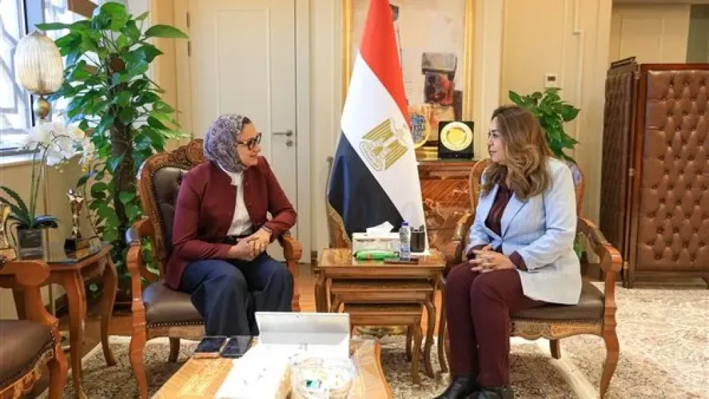 وزيرة التنمية المحلية تتابع ملفات التصالح والتقنين مع محافظ الوادي الجديد