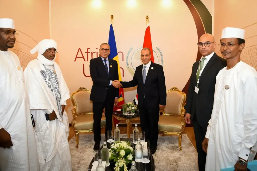 وزير الخارجية يلتقي نظيره التشادي الجديد على هامش منتدى العلمين إفريقيا.. صور