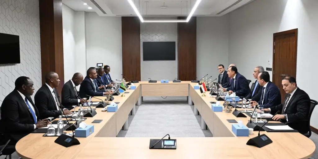 رئيس الوزراء يلتقي نائب رئيس جمهورية تنزانيا المتحدة بالعلمين الجديدة.. صور