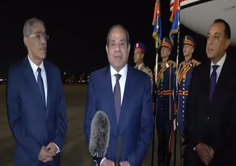 السيسي بعد عودته من الجولة الآسيوية: وقعنا 20 اتفاقية ومذكرة تفاهم.. و«البطل بطل المعركة هو الشعب المصري»