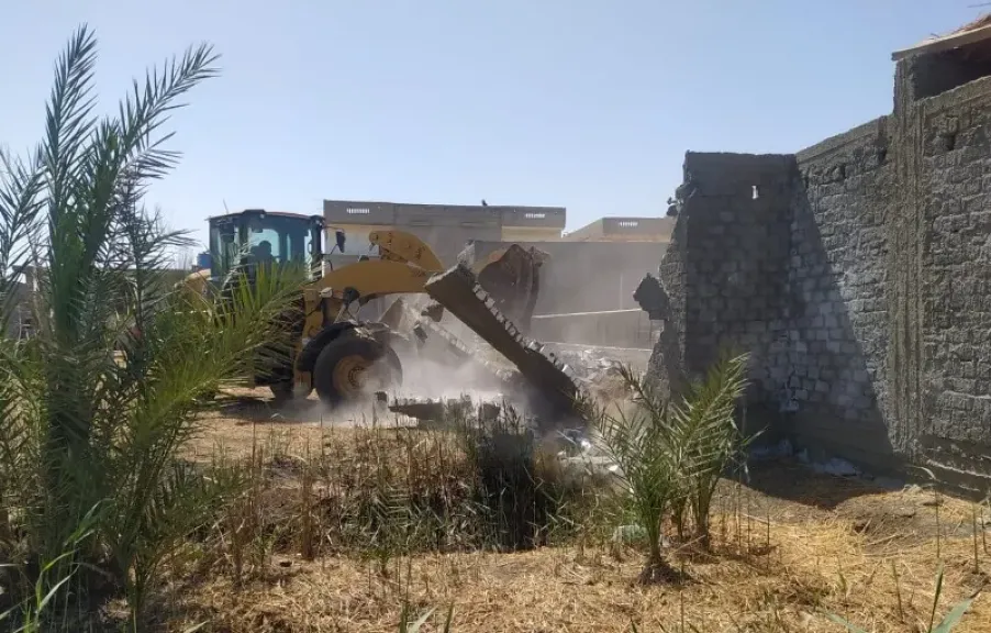 جهاز العبور الجديدة: إزالة مبانٍ مخالفة على مساحة 24 فدانًا بجمعية أحمد عرابي