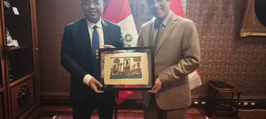 السفير المصري في بيرو يلتقي بوزير الخارجية البيروفي
