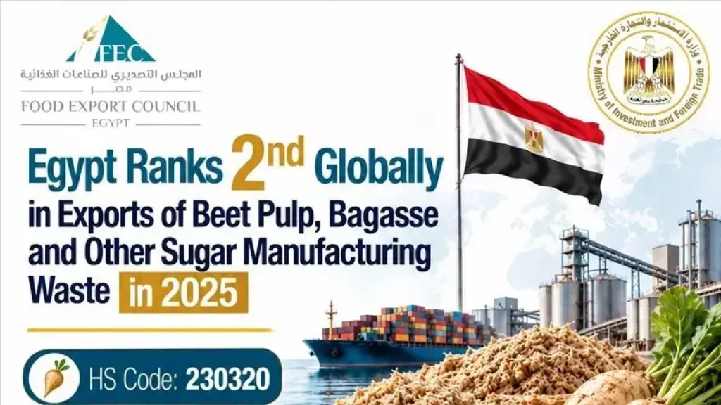 مصر تحتل المركز الثاني عالميا في صادرات مخلفات صناعة السكر