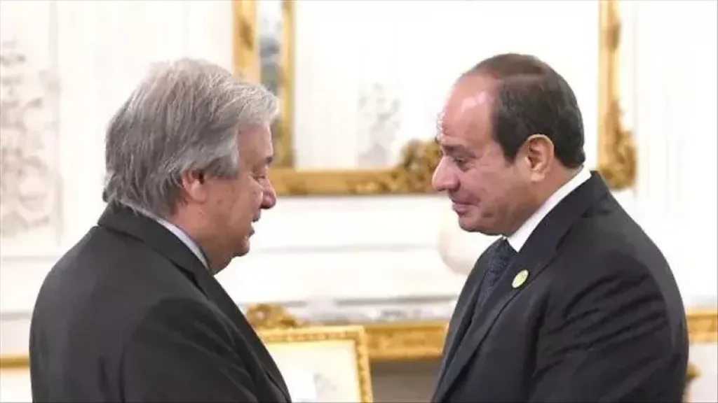 السيسي وجوتيريش يبحثان وقف التصعيد في المنطقة