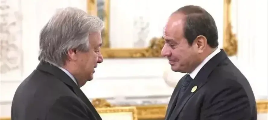 السيسي وجوتيريش يبحثان وقف التصعيد في المنطقة